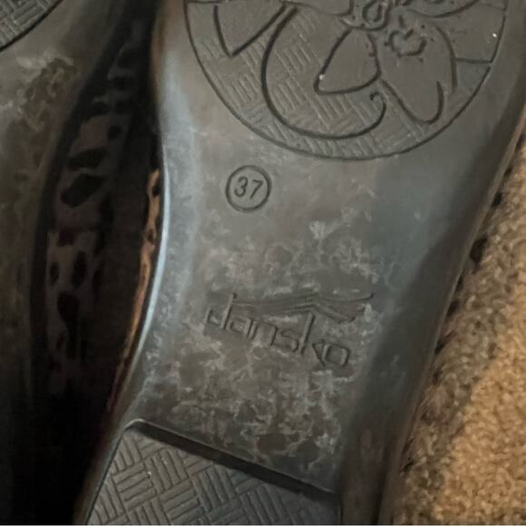 Dansko Oksana Gray Leopard Print Slip On Clog Shoe Women's Size 37 / 6.5 - 7 - Picture 9 of 10